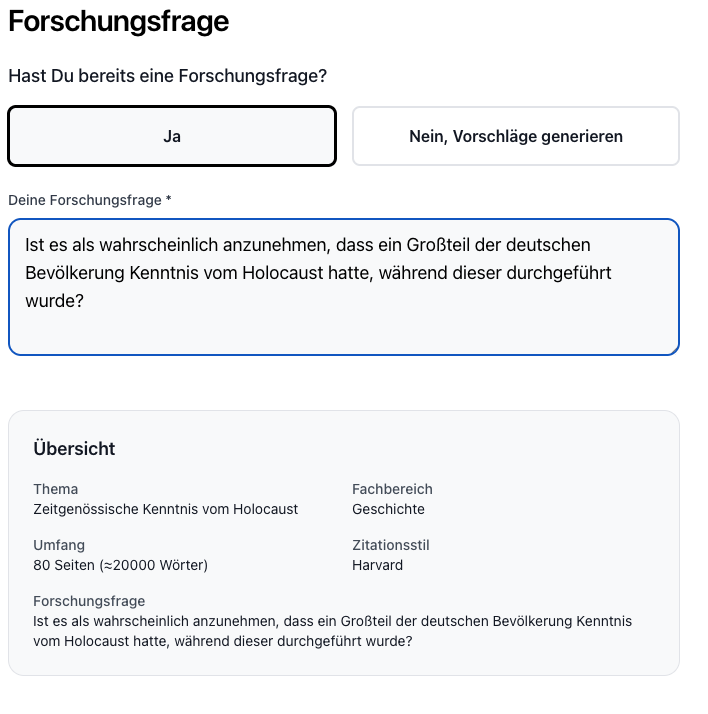 Schritt 2: Forschungsfrage